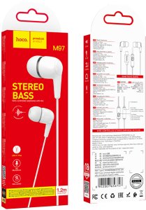 Słuchawki Hoco Słuchawki przewodowe douszne USB C M97 białe 3