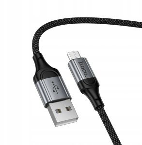 Kabel USB A do Micro USB Hoco 2,4A 1,5 m X121 czarny 3