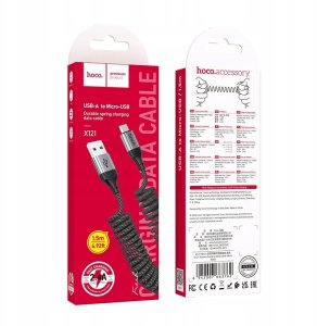Kabel USB A do Micro USB Hoco 2,4A 1,5 m X121 czarny 9