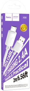 Kabel USB Hoco USB-A - microUSB 2 m Biały 4
