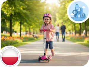 Hulajnoga trójkołowa dla dzieci balansowa świecąca w ciemności Ricokids Jelly - różowa 14