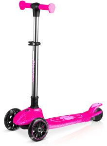 Hulajnoga trójkołowa dla dzieci balansowa świecąca w ciemności Ricokids Jelly - różowa 2