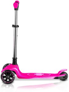 Hulajnoga trójkołowa dla dzieci balansowa świecąca w ciemności Ricokids Jelly - różowa 3