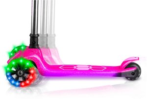 Hulajnoga trójkołowa dla dzieci balansowa świecąca w ciemności Ricokids Jelly - różowa 7