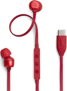 Słuchawki JBL Tune 310C dokanałowe przewodowe USB-C - czerwone 4