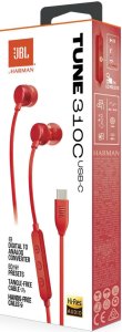 Słuchawki JBL Tune 310C dokanałowe przewodowe USB-C - czerwone 7