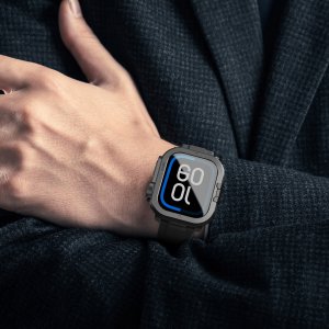 Amazingthing Etui metalowe AMAZINGTHING Titan Pro na Apple Watch 11 46mm aluminiowe - czarne 5