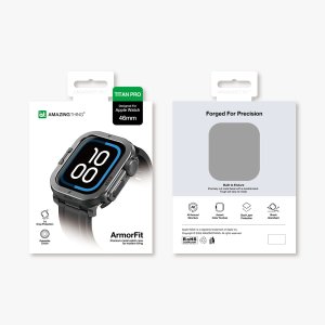 Amazingthing Etui metalowe AMAZINGTHING Titan Pro na Apple Watch 11 46mm aluminiowe - czarne 6