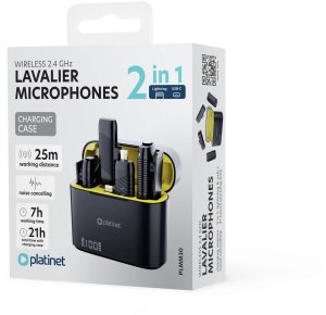 Mikrofon Platinet PLATINET WIRELESS LAVALIER MICROPHONE MIKROFON KOŁNIERZYKOWY DOUBLE SET [46294] 7