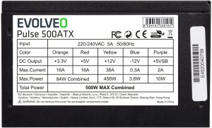 EVOLVEO zdroj 500W ATX, tichý, bulk 2