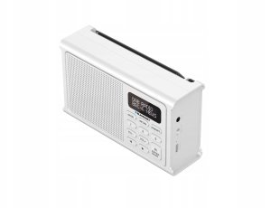 RADIO DR 3WH CYFROWE BIAŁE AKUM. (DAB+/FM/RDS/BT/ZEGAR/ALARM) 3