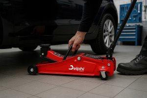 PODNOŚNIK SAMOCHODOWY ŻABA HYDRAULICZNY LEWAREK NISKOPROFILOWY 2,5T GUMA 6