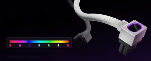 Przedłużacz do zasilacza 8 pin do płyty głównej CPU Asiahorse biały ARGB Hydrus 7