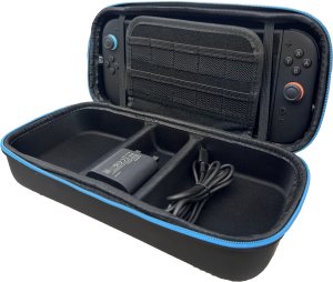 Dėklas DELTACO GAMING skirtas „Nintendo Switch 2“ su kišene įkrovikliui, laidui ir iki 10 žaidimų/ GAM-193 / 4222425 4