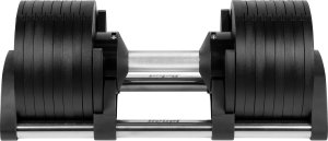 Hantel żeliwny regulowany automat 36 kg, skok co 2kg, REBEL ACTIVE 3