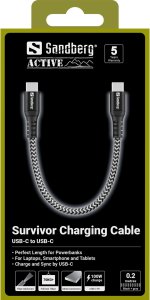 Kabel USB Sandberg USB-C - USB-C 0.2 m Czarny (441-66) 3