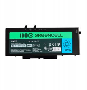 GREEN CELL BATERIA DE166 DO DELL 3HWPP LATITUDE 5400, 5401, 5410, 5411, 5500, 5501, 5510, 5511, 7591 4000MAH 15,2V 4