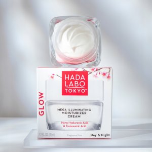 Hada Labo Tokyo , Glow, Hyaluronic Acid, Illuminating & Moisturizer, Day & Night, Gel Cream, Face, 50 ml For Women 3