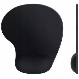 Podkładka Pod Myszkę Mysz Ergonomiczna Z Poduszką Pod Nadgarstek Czarna 4