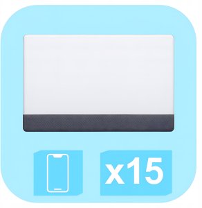 15x Rakla Do Montażu Aplikacji Folii Szkła Na Telefon Tablet Z Filcem Packa 5