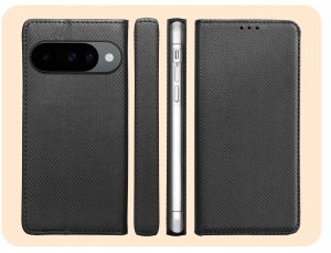 Hello Case ETUI Z KLAPKĄ DO GOOGLE PIXEL 10 / 10 PRO CZARNE ZAMYKANE MAGNETYCZNE CASE 6