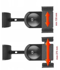 Uchwyt na Głośnik Ścienny Uniwersalny MX-045 2szt. do kolumn satelit regulowany 3