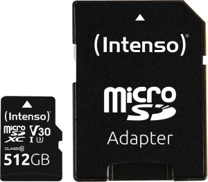 Intenso microSDXC 512GB C10 UHS-I Professional + Adapter 2