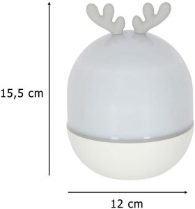 KIK LAMPKA NOCNA PROJEKTOR GWIAZD RENIFER LED USB 6 MOTYWÓW PILOT MUZYKA AKUMULATOR 15