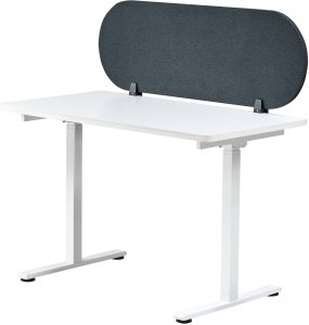 Beliani Przegroda na biurko 120 x 40 cm ciemnoszara SPARKY 5