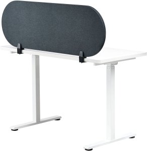 Beliani Przegroda na biurko 120 x 40 cm ciemnoszara SPARKY 6