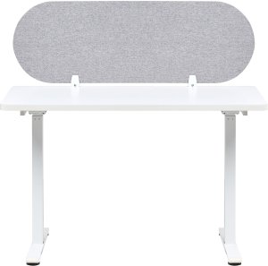 Beliani Przegroda na biurko 120 x 40 cm jasnoszara SPARKY 4