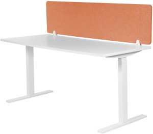 Beliani Przegroda na biurko 130 x 40 cm czerwona WALLY 6