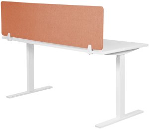 Beliani Przegroda na biurko 130 x 40 cm czerwona WALLY 7