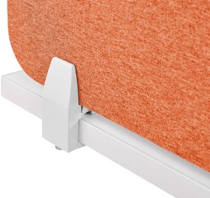 Beliani Przegroda na biurko 130 x 40 cm czerwona WALLY 9