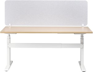Beliani Przegroda na biurko 160 x 50 cm złamana biel SPLIT 4