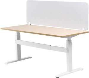 Beliani Przegroda na biurko 160 x 50 cm złamana biel SPLIT 5