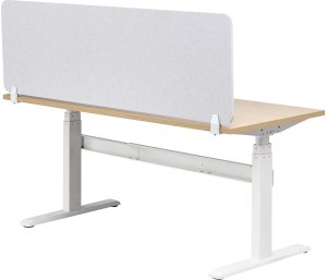 Beliani Przegroda na biurko 160 x 50 cm złamana biel SPLIT 6