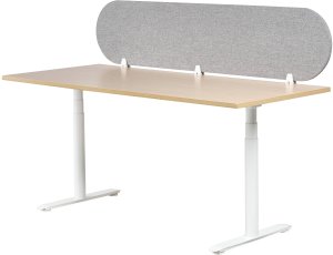 Beliani Przegroda na biurko 180 x 40 cm jasnoszara SPARKY 5