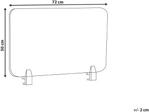 Przegroda na biurko 72 x 50 cm beżowa SPLIT 3