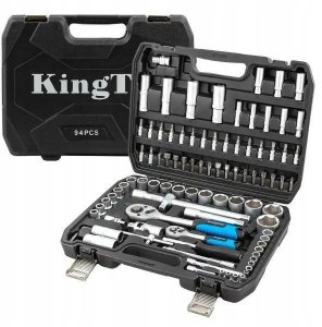 Zestaw narzędzi 94el. 1/2", 1/4" (6-kątnych) (4-32mm) 4