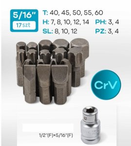 Zestaw narzędzi 94el. 1/2", 1/4" (6-kątnych) (4-32mm) 6