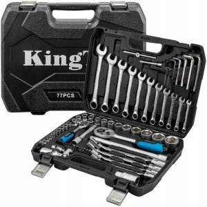 Zestaw narzędzi KingTul Zestaw narzędzi 77el. 1/4", 1/2" (4-32mm) 2