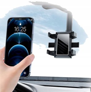 UCHWYT NA TELEFON DO SAMOCHODU NA LUSTERKO WSTECZNE SAMOCHODOWY REGULOWANY 5