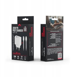 SZYBKA Ładowarka sieciowa USB TYP-C 3A PD 20W KOSTKA + KABEL TYP-C 5