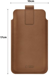 TECH-PROTECT SM65 UNIVERSAL PHONE POUCH 6.0-6.9 INCH BROWN 2