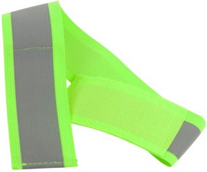 TG71299-1 ZÓŁTA OPASKA ODBLASKOWA DO BIEGANIA NA ROWER NA RĘKĘ RAMIĘ RZEP 5