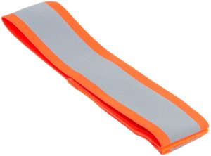 TG71299-2 POMARAŃCZOWA OPASKA ODBLASKOWA DO BIEGANIA NA ROWER NA RĘKĘ RAMIĘ RZEP 2