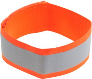 TG71299-2 POMARAŃCZOWA OPASKA ODBLASKOWA DO BIEGANIA NA ROWER NA RĘKĘ RAMIĘ RZEP 3