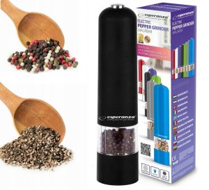 EKP001K MŁYNEK elektryczny DO MIELENIA PIEPRZU SOLI PRZYPRAW MALABAR CZARNY 4