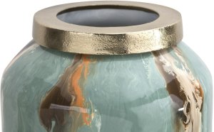 Wazon szklany 52 cm niebiesko-brązowy IR0033 5